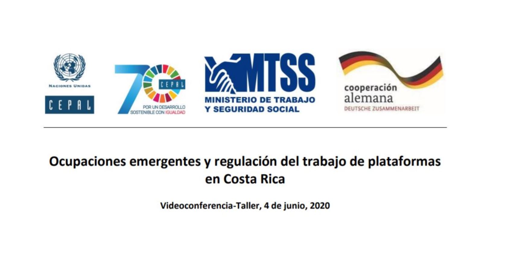 Taller Ocupaciones emergentes y regulación del trabajo de plataformas en Costa Rica