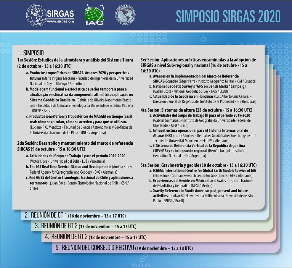 imagen agenda SIRGAS 2020