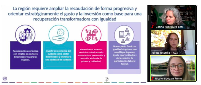 “No discriminación y política fiscal: ¿Qué aprendizajes destacar de la experiencia feminista?”,