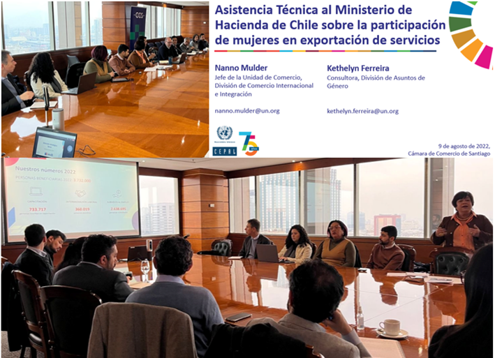 CEPAL participa en el Comité Técnico Público-Privado de Exportación de Servicios de Chile para avanzar en el análisis sobre la inserción de las mujeres en la exportación de servicios basados en conocimiento