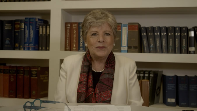 Alicia Bárcena, ECLAC's Executive Secretary, during the interview.