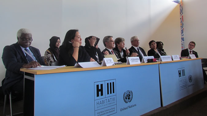 Evento paralelo de las comisiones regionales de la ONU en Habitat III.