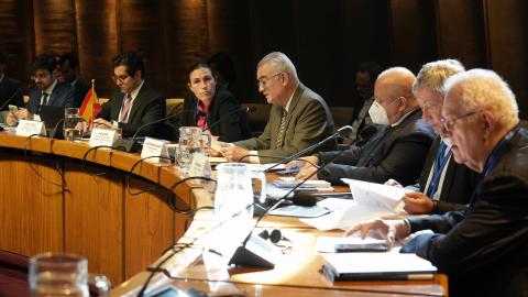 Fotografía de la mesa principal del XXXVI Seminario Regional de Política Fiscal