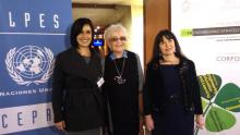 De izquierda a derecha, Yolanda Martínez (México), Ida Holz (Uruguay) y Patricia Silva (Chile).