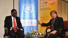 Babatunde Osotimehin along with Alicia Bárcena.